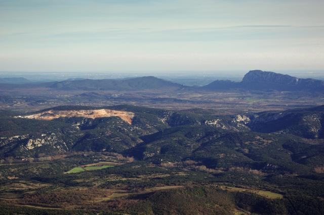 Carrière de Brissac depuis le Roc Blanc